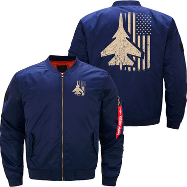 American Flag USA Airplane Jet Fighter Patriotic JACKET THE AV8R